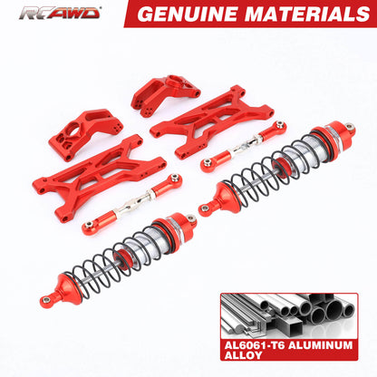 RCAWD Arrma 1/10 GORGON Rear Suspension Arms & Shocks with Link Set - RCAWD