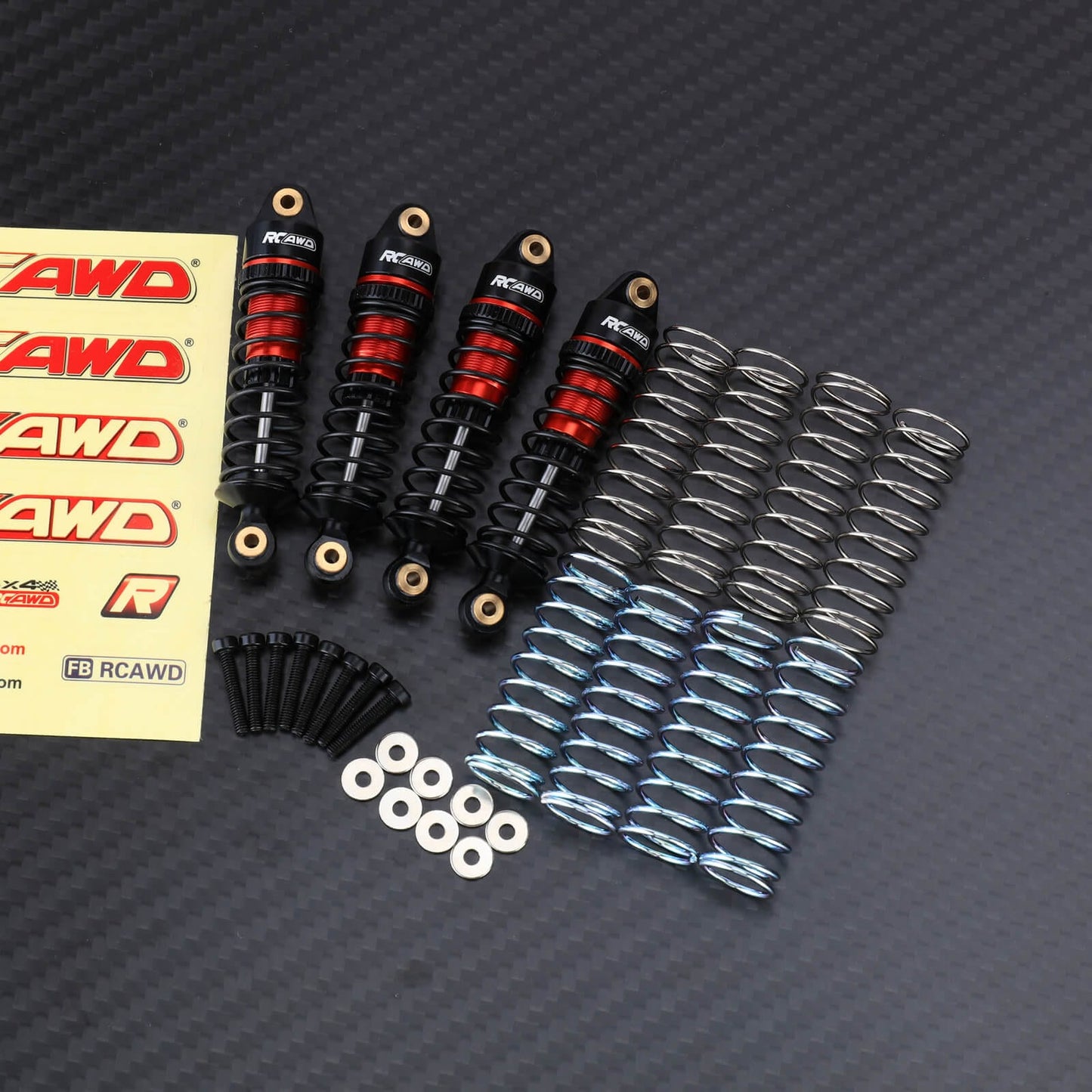 RCAWD Arrma 1/18 GROM Upgrades 58mm Aluminum Shock Set - RCAWD