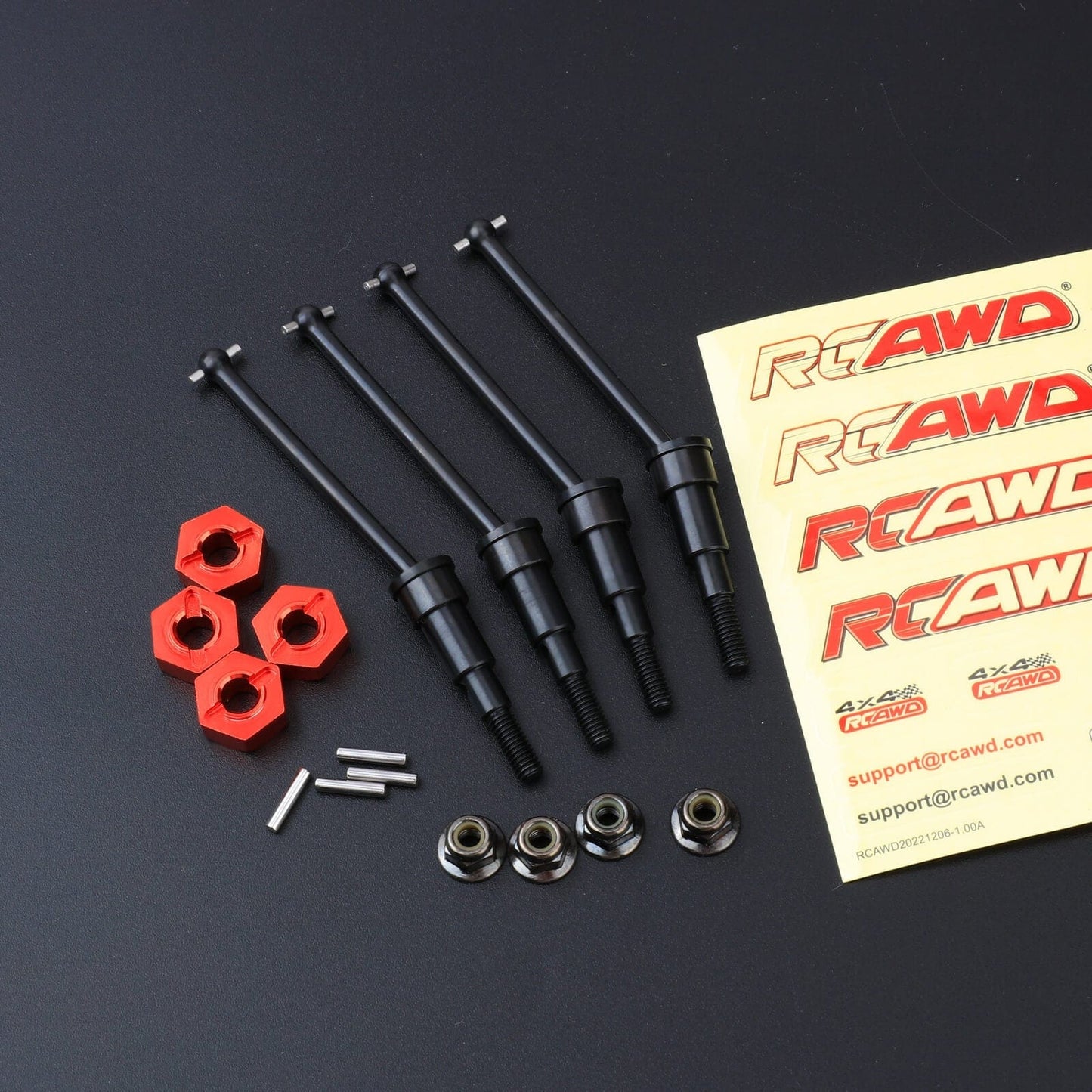 RCAWD Arrma 1/18 GROM Upgrades CVD Driveshaft & Hex Set - RCAWD