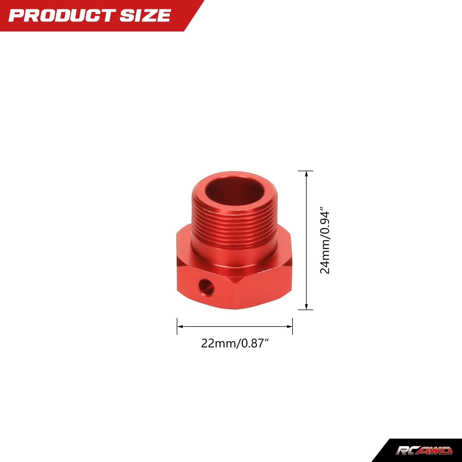 RCAWD Arrma 1/5 Kraton Outcast 8S Upgrades 24mm Aluminum Wheel Hex Aluminum Wheel Nut Set - RCAWD