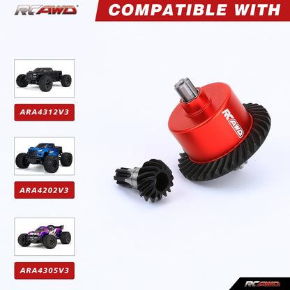 RCAWD ARRMA 3S 43T 13T Diff Set RCAWD ARRMA 3s Upgrades 34T Diff with 14T Gear Set