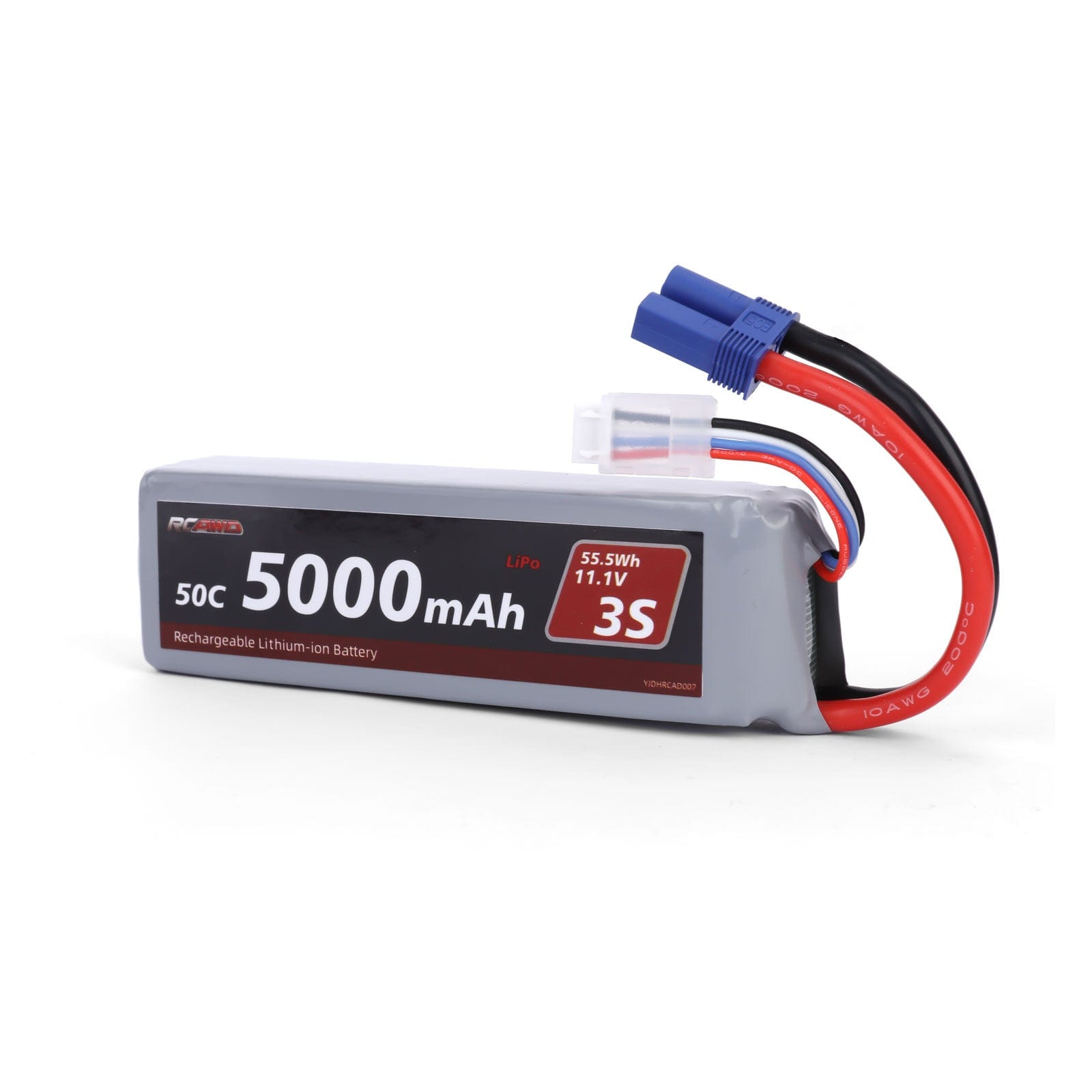RCAWD ARRMA 3S 5000mAh 2S Battery RCAWD Arrma 3S 6S 5000mAh 55.5Wh 11.1V 50C 3S Lipo Battery with EC5 Plug