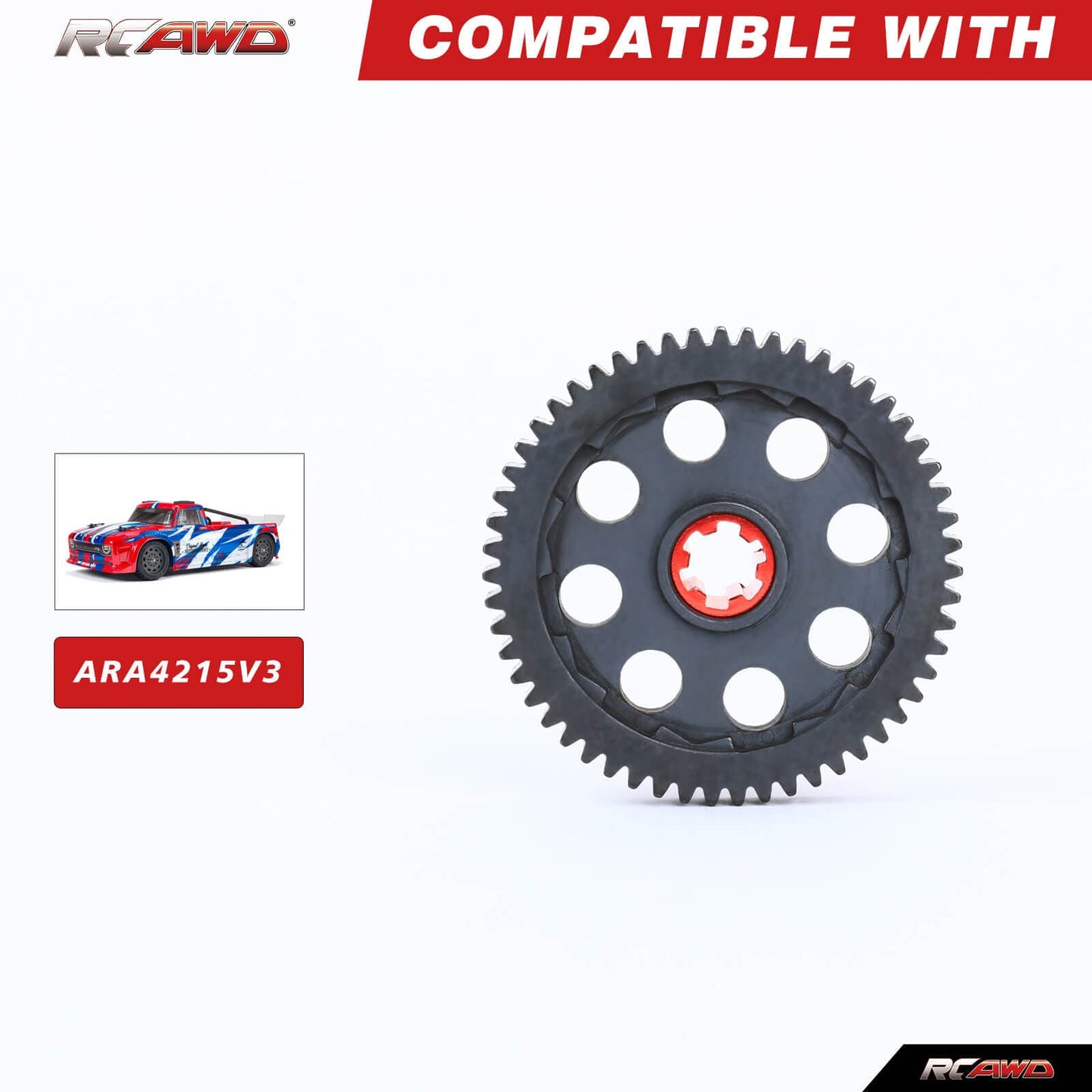 RCAWD ARRMA 3S 55T RCAWD ARRMA 3s Upgrades 55T 0.8 mod Center Spur Gear for INFRACTION