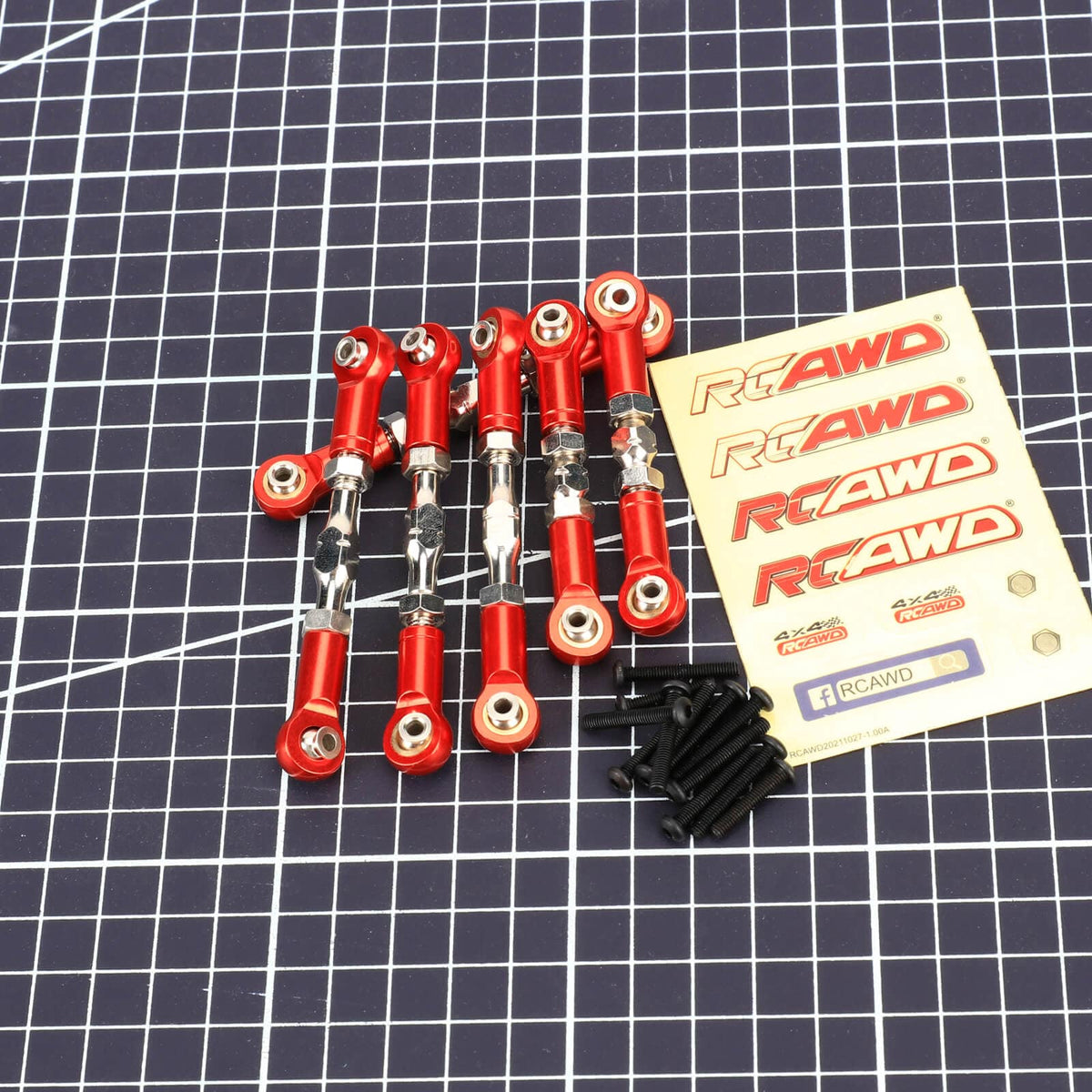 RCAWD ARRMA 3S 6PCS RCAWD Arrma Typhon Alum Alloy 6PCS Metal Tie Rod Steering Link Linkage