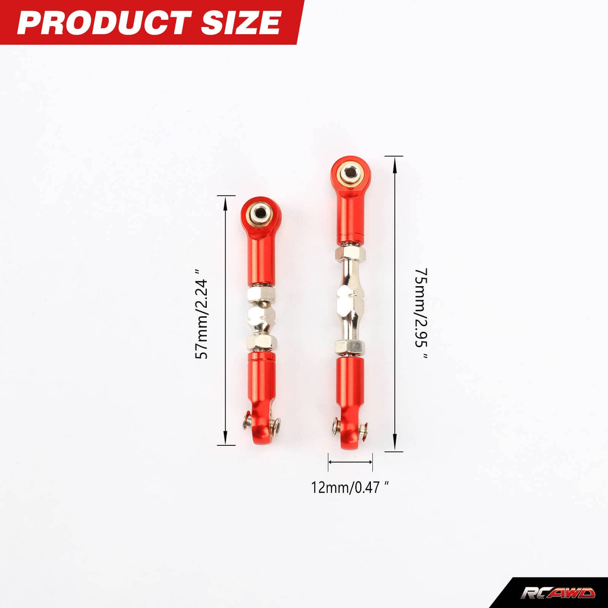 RCAWD ARRMA 3S 6PCS RCAWD Arrma Typhon Alum Alloy 6PCS Metal Tie Rod Steering Link Linkage