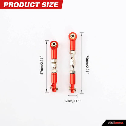 RCAWD ARRMA 3S 6PCS RCAWD Arrma Typhon Alum Alloy 6PCS Metal Tie Rod Steering Link Linkage