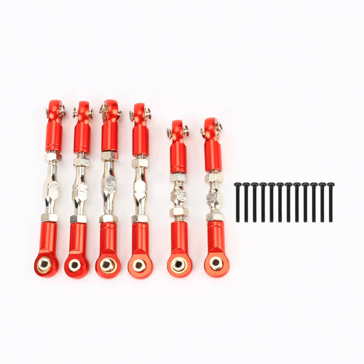 RCAWD ARRMA 3S 6PCS RCAWD Arrma Typhon Alum Alloy 6PCS Metal Tie Rod Steering Link Linkage
