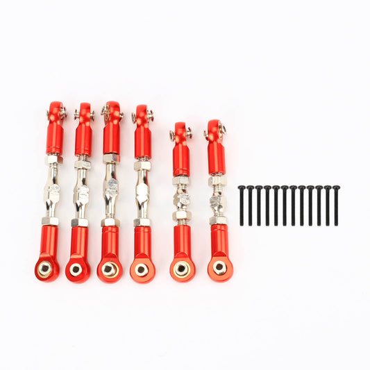 RCAWD ARRMA 3S 6PCS RCAWD Arrma Typhon Alum Alloy 6PCS Metal Tie Rod Steering Link Linkage