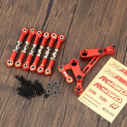 RCAWD ARRMA 3S Alloy Steering Parts Set RCAWD Arrma 1/10 Alum Alloy Steering Parts Set With 6pcs Metal Tie Rod Steering Link Linkage