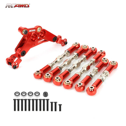 RCAWD ARRMA 3S Alloy Steering Parts Set RCAWD Typhon Alum Alloy Steering Parts Set With 6pcs Metal Tie Rod Steering Link Linkage