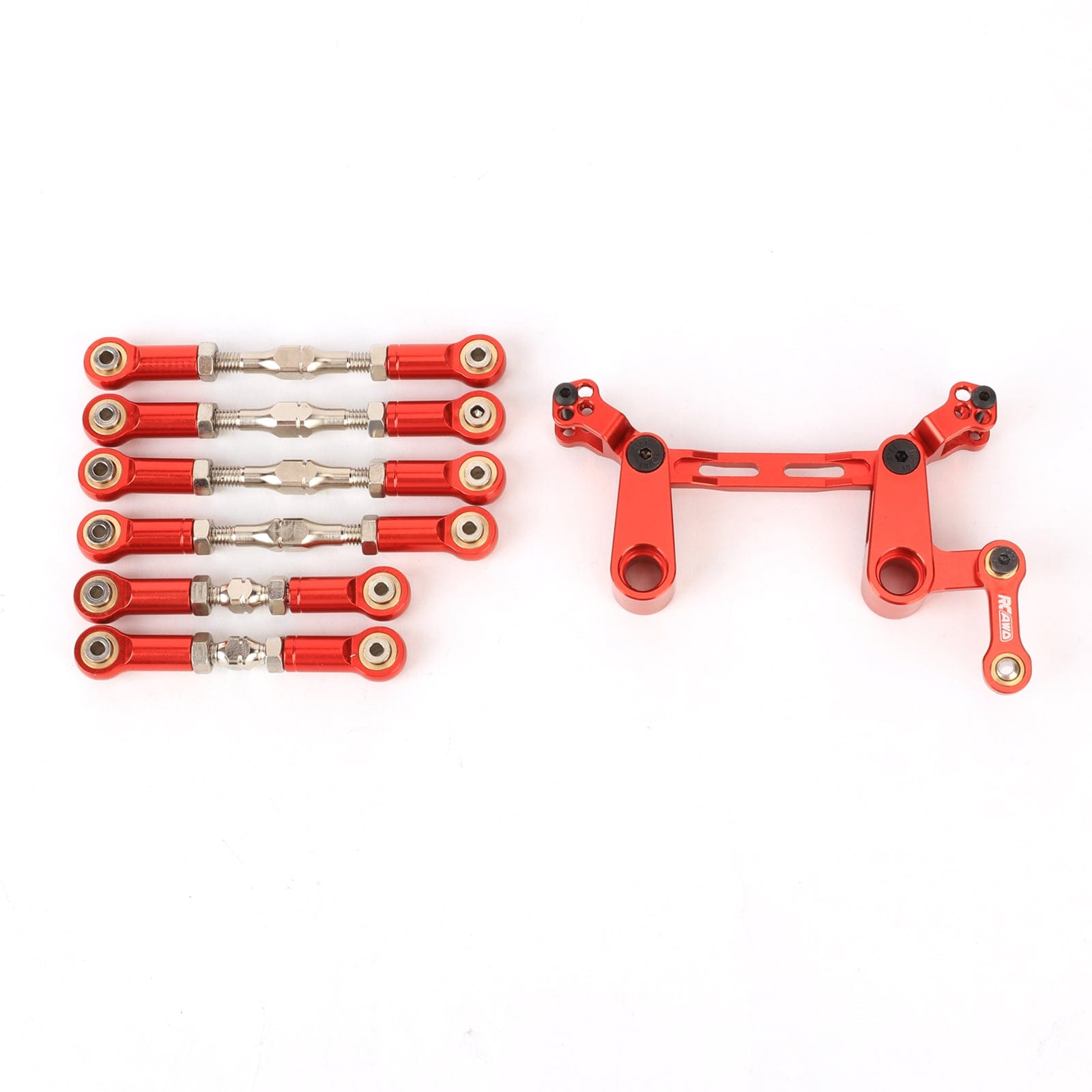 RCAWD ARRMA 3S Alloy Steering Parts Set RCAWD Typhon Alum Alloy Steering Parts Set With 6pcs Metal Tie Rod Steering Link Linkage