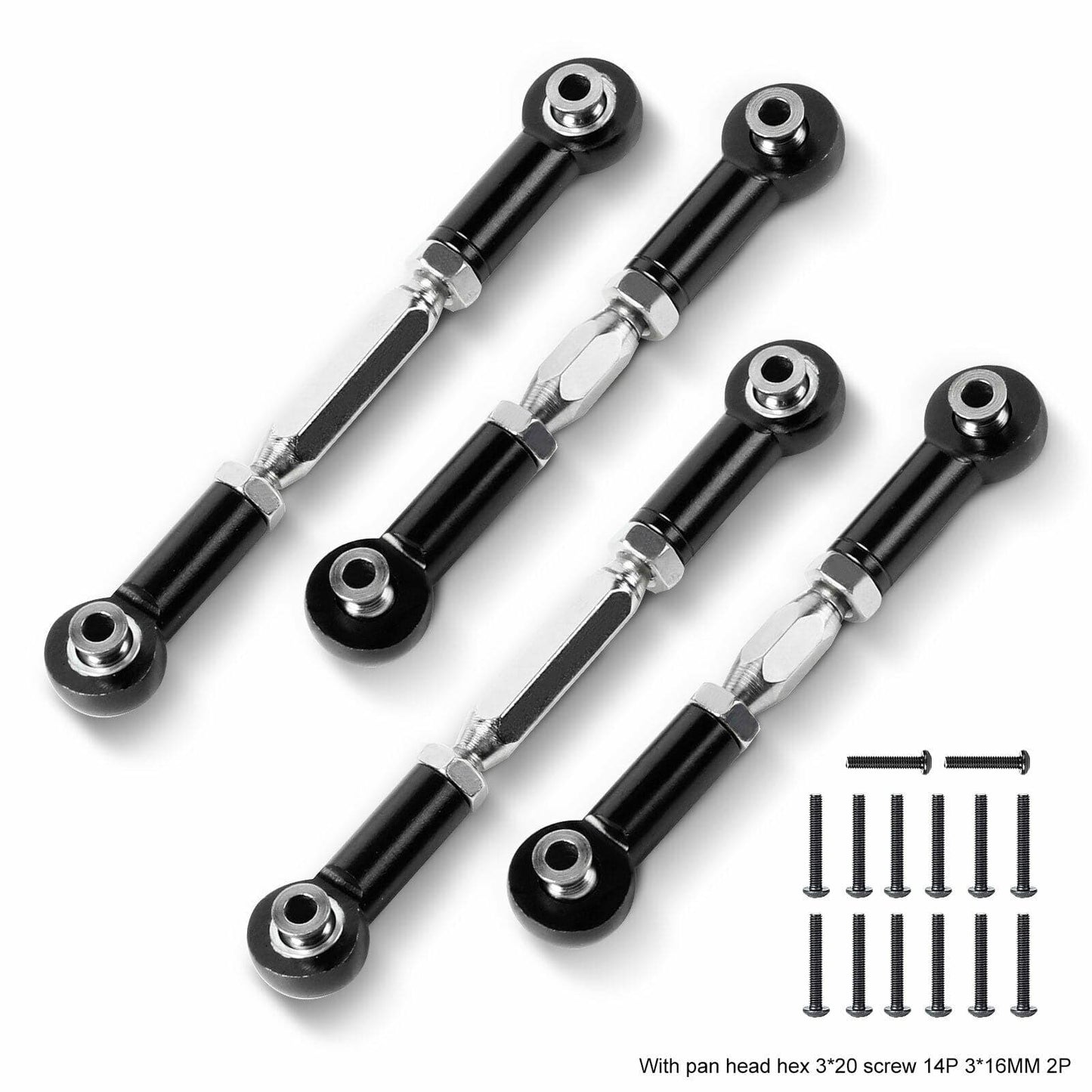 RCAWD ARRMA 3S Black RCAWD Arrma 3S blx Vorteks Senton Granite upgrade turnbuckles link set AR330446