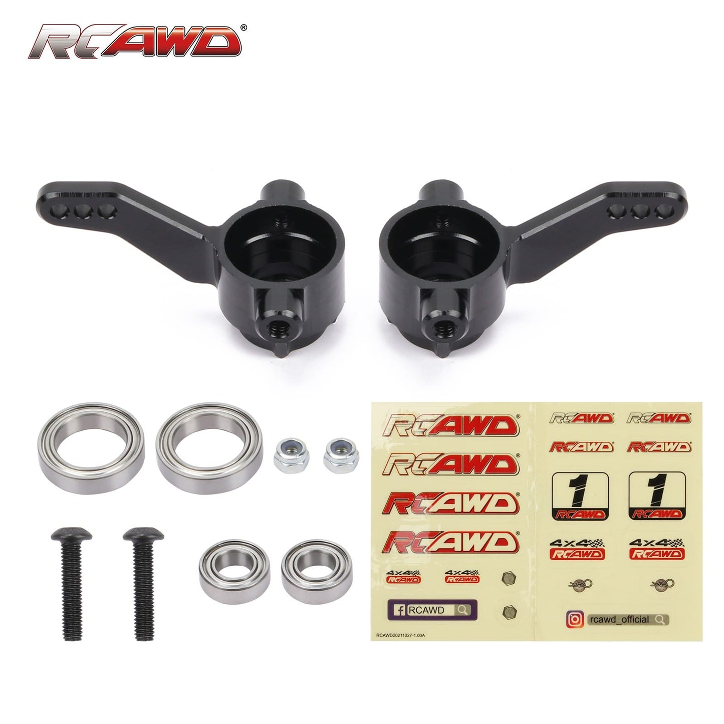 RCAWD ARRMA 3S Black RCAWD Arrma 3S Steering blocks hub carrier for  bigrock granite senton 3S AR330469