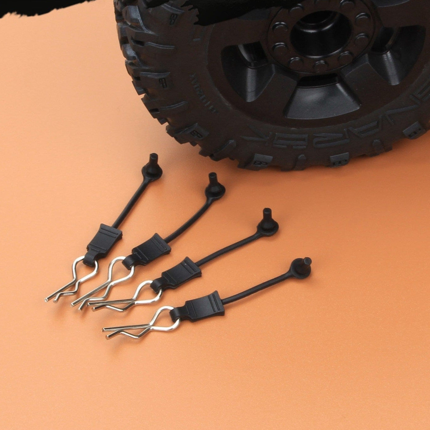 RCAWD ARRMA 3S Black RCAWD Losi Upgrades RC Body Clip Leash for Tenacity Lasernut