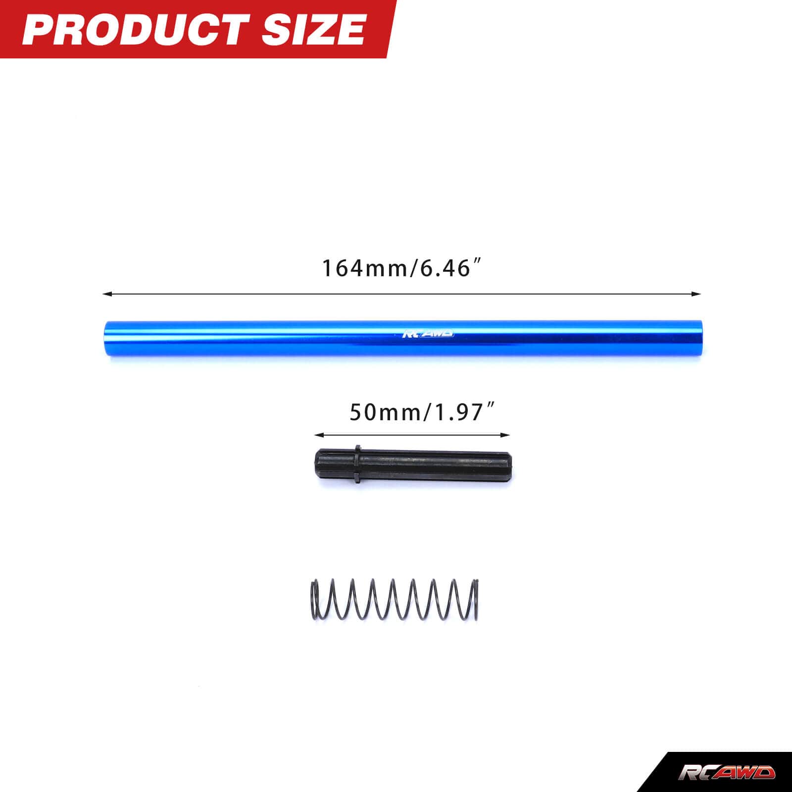 RCAWD Arrma 3S center driveshaft 164mm 14g for Granite VORTEKS B - ARAC3955 - RCAWD