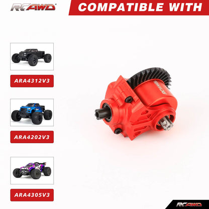 RCAWD ARRMA 3S CrMo steel Transmission Module Set RCAWD ARRMA 3s Transmission Module Set 34T 14T Metal Gear