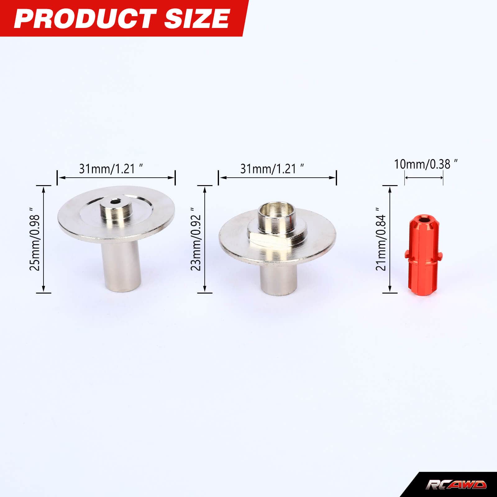 RCAWD ARRMA 3S D3-ARA310946S RCAWD Arrma 3s Upgrades #45 Steel Slipper Plate & Hub Set