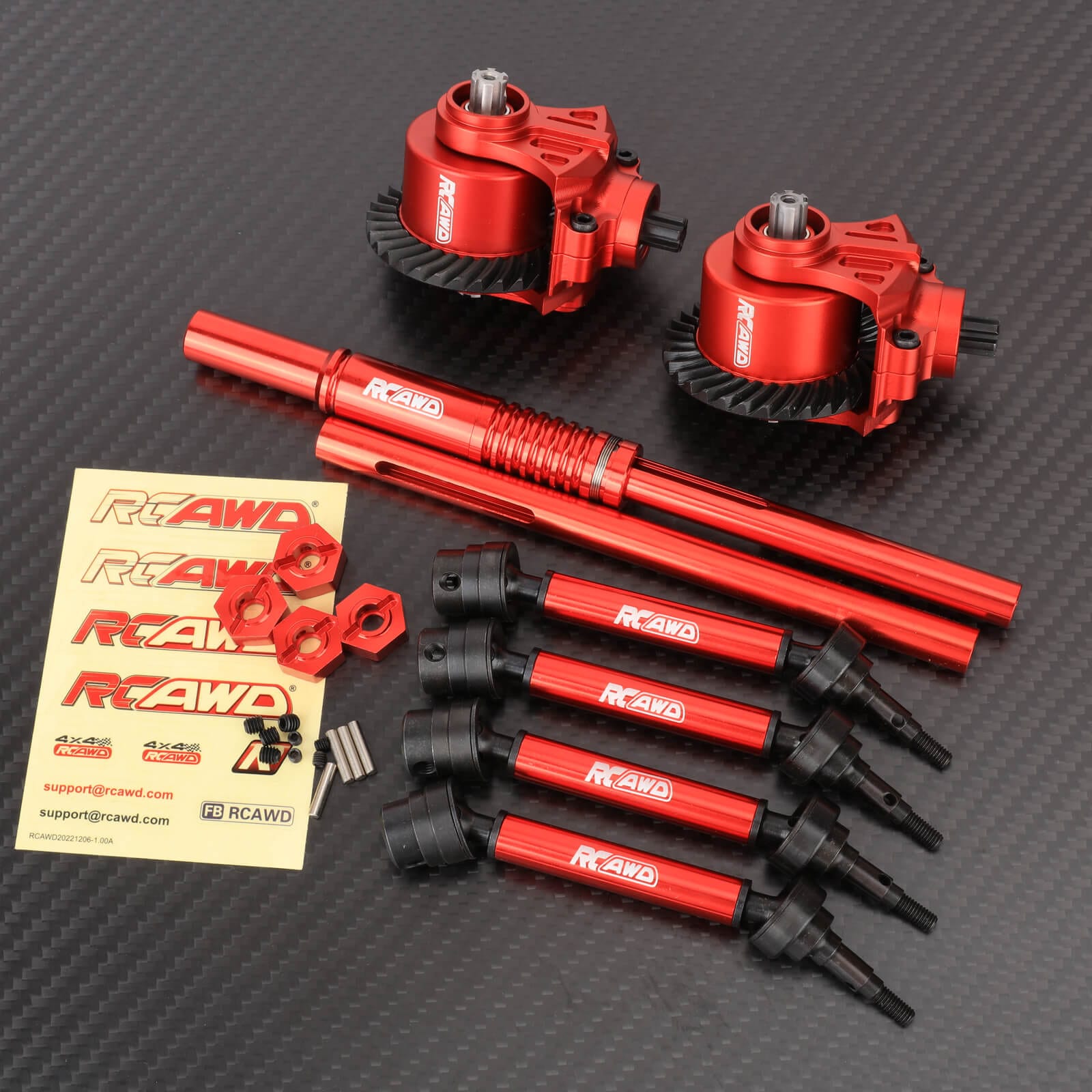 RCAWD Arrma 3S 34T 13T Front Rear Metal Diff Transmission Set with Dri