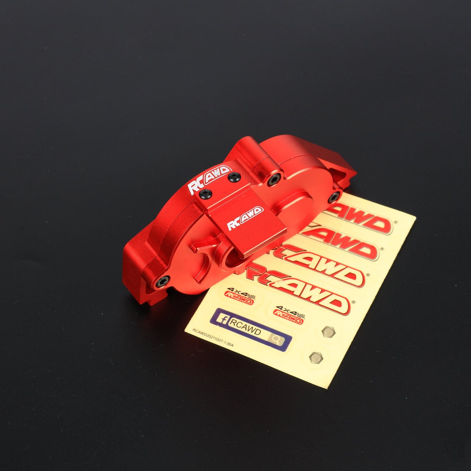 RCAWD ARRMA 3S Gearbox Housing / Red RCAWD Arrma 3S 4S 57T Aluminum Center Gearbox Assembly with Motor Mount