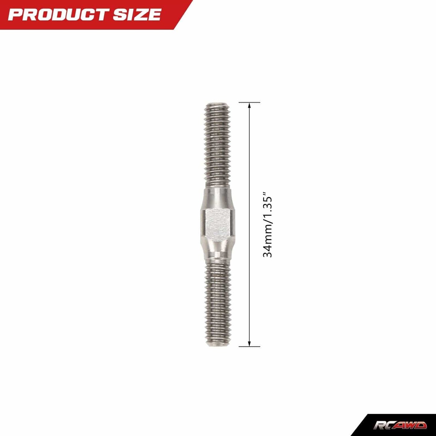 RCAWD ARRMA 3S M4*34MM RCAWD ARRMA 3S Turnbuckle Tie Rod Stainless Steel M4*34MM