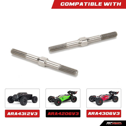 RCAWD ARRMA 3S M4*48MM RCAWD ARRMA 3S Turnbuckle Tie Rod Stainless Steel M4*48MM