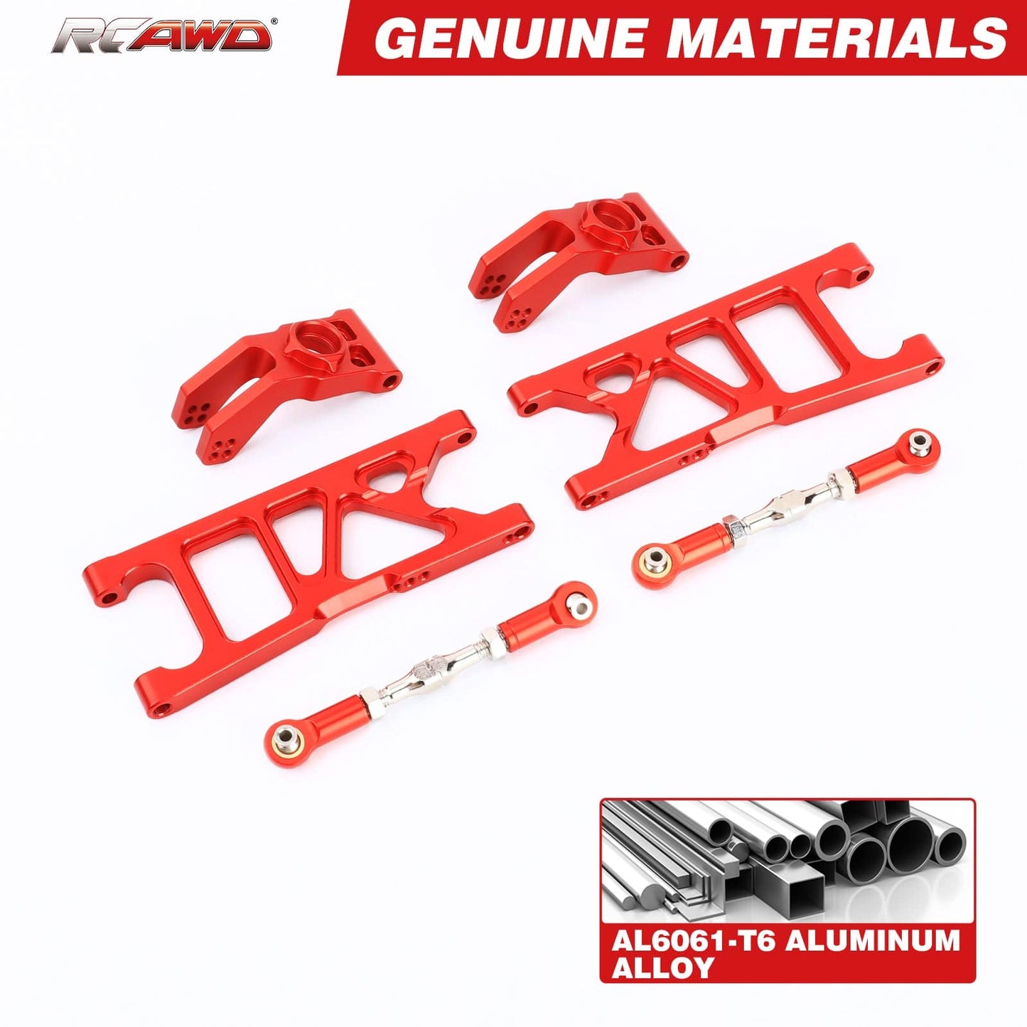 RCAWD ARRMA 3S RCAWD Arrma 1/10 Gorgon 4X2 Mega 550 Upgrades Rear Hub Wheel Hex and 10mm Extened Rear Suspension Arms Links