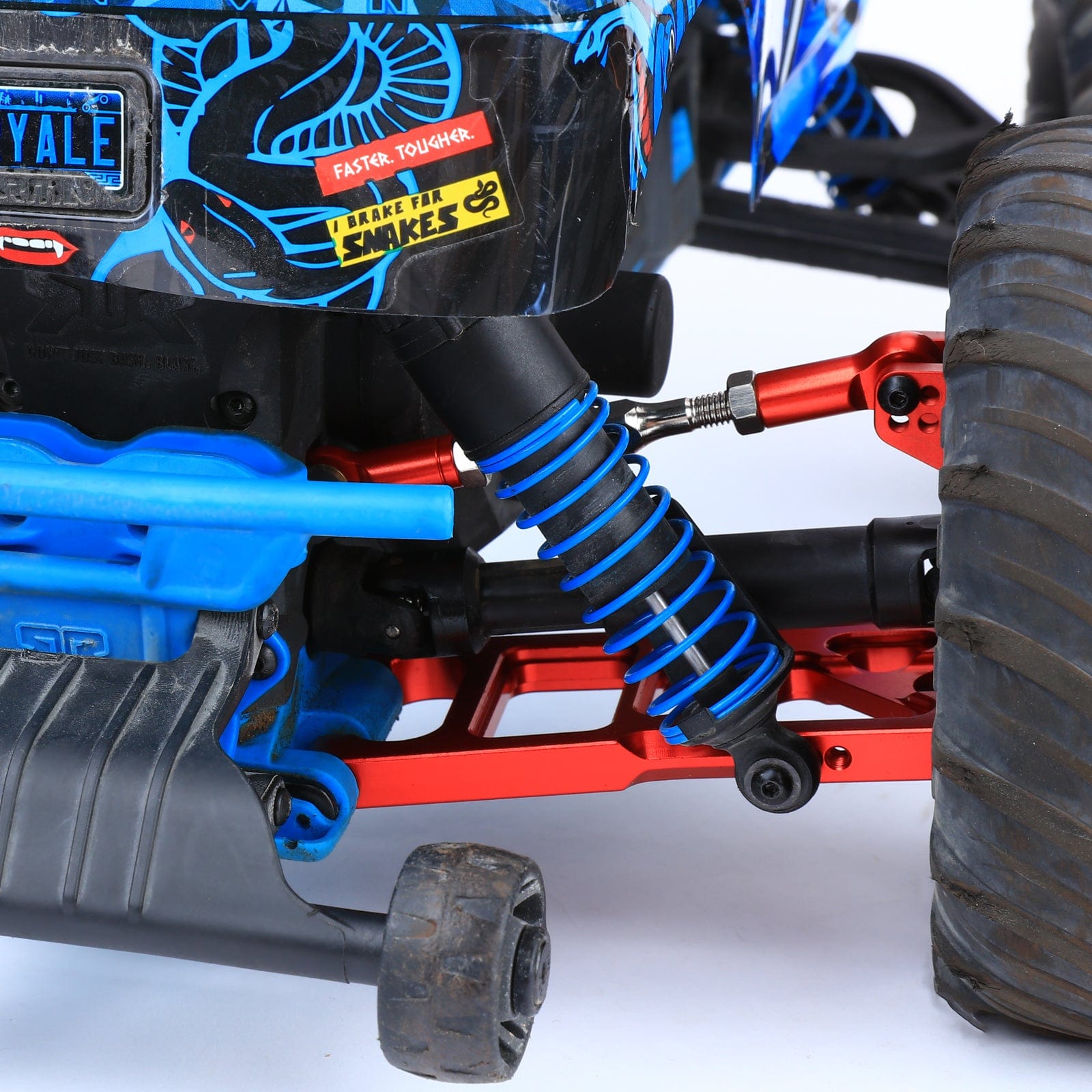 RCAWD ARRMA 3S RCAWD Arrma 1/10 Gorgon 4X2 Mega 550 Upgrades Rear Hub Wheel Hex and 10mm Extened Rear Suspension Arms Links