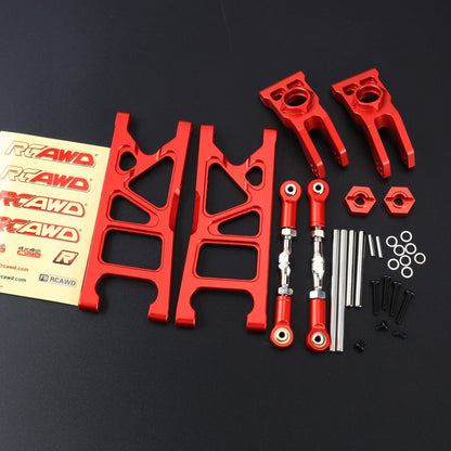 RCAWD ARRMA 3S RCAWD Arrma 1/10 Gorgon 4X2 Mega 550 Upgrades Rear Hub Wheel Hex and 10mm Extened Rear Suspension Arms Links