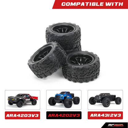 RCAWD ARRMA 3S RCAWD Arrma 3S 4S Wheels and Tires for Granite Vorteks Senton Big Rock