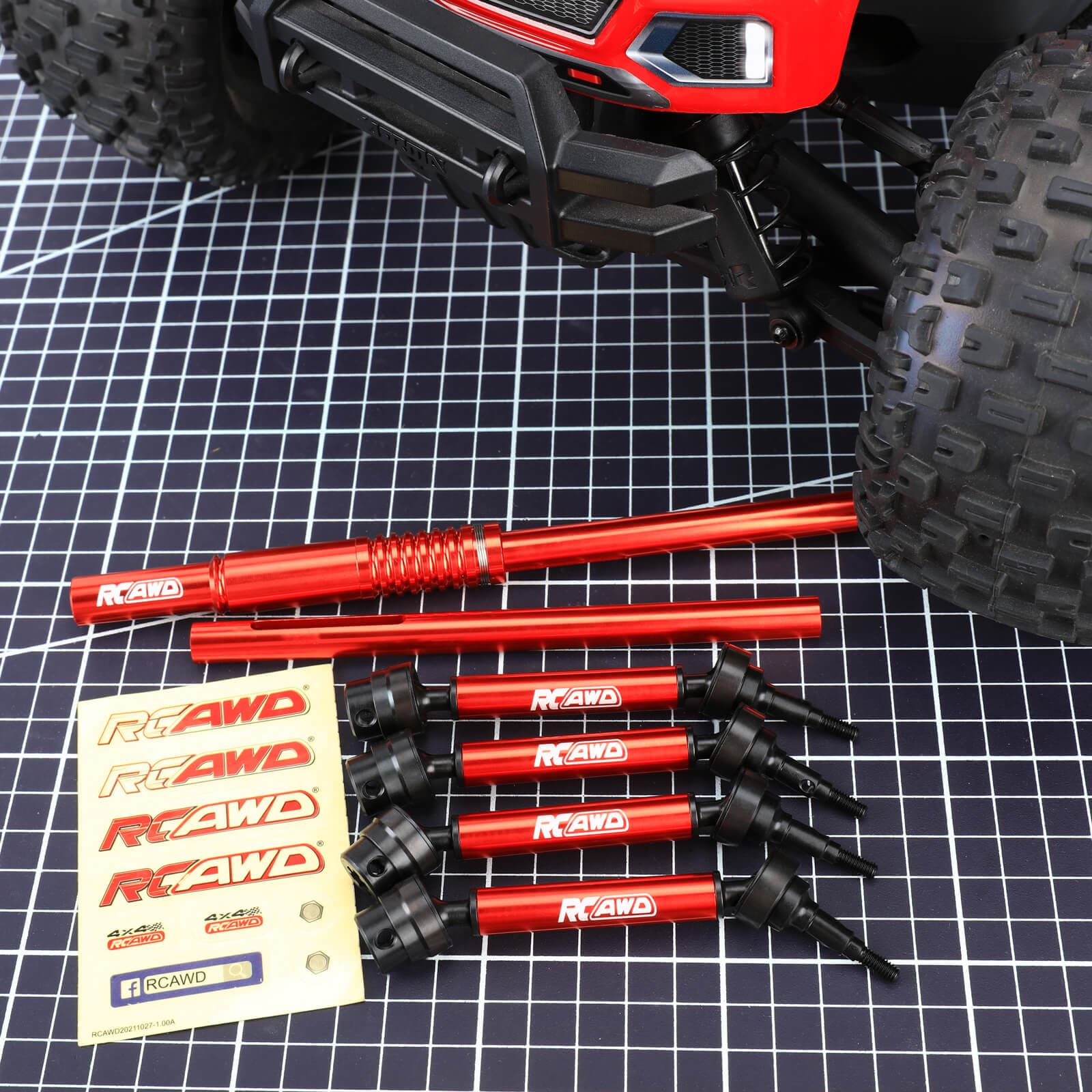 RCAWD ARRMA 3S RCAWD Arrma 3S Center Driveshaft & Composite Slider Driveshaft Set for Granite VORTEKS