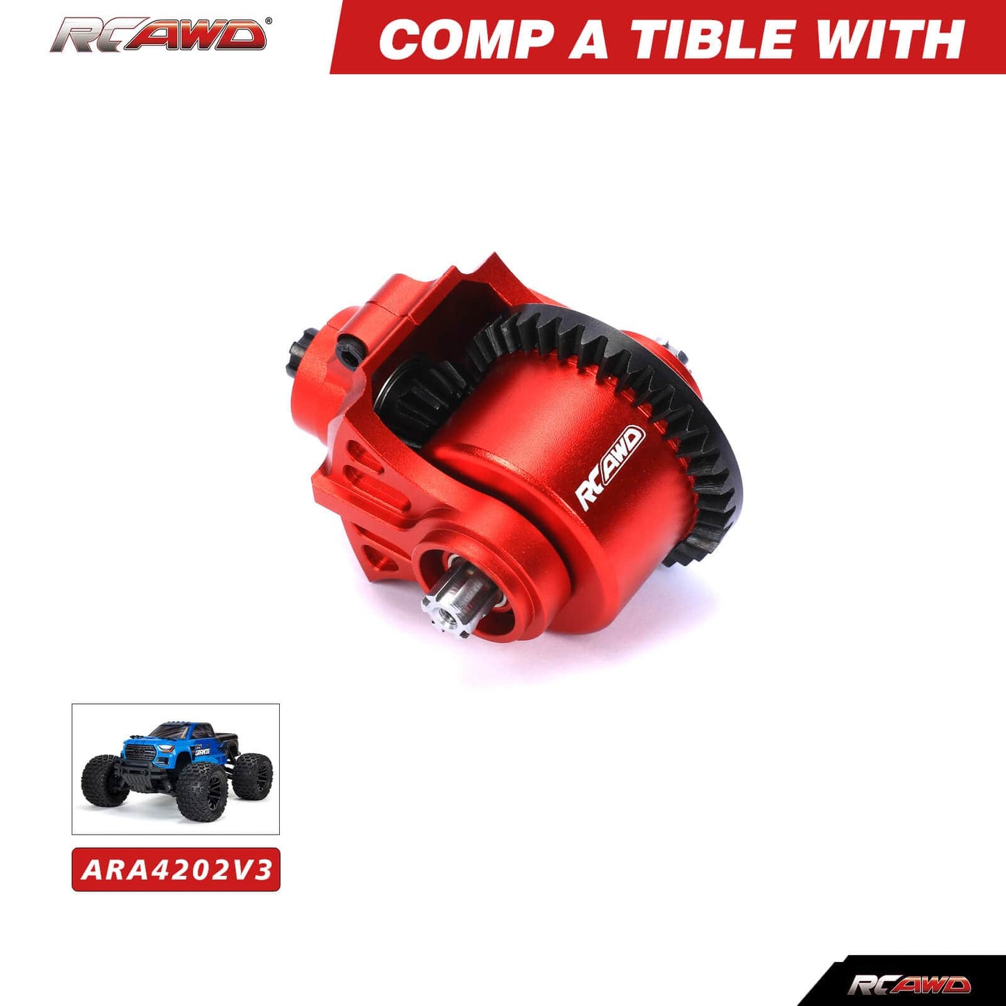 RCAWD ARRMA 3S RCAWD ARRMA 3s Upgrades 37T 13T Diff Set with Diff Case+Tilting Gears for RC Car