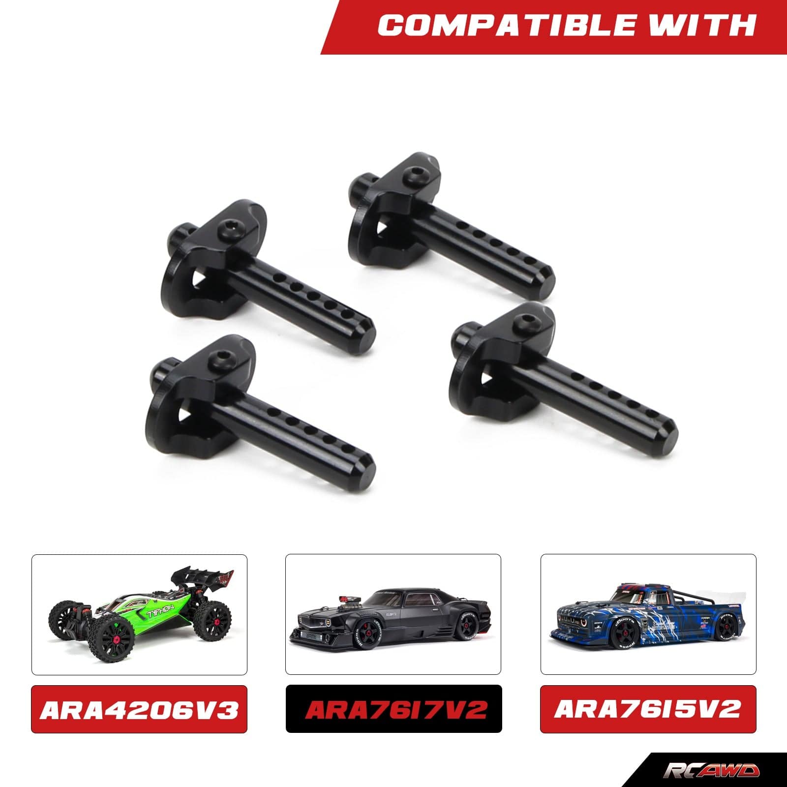 RCAWD ARRMA 3S RCAWD Arrma 3S Upgrades Body Post Set 4pcs