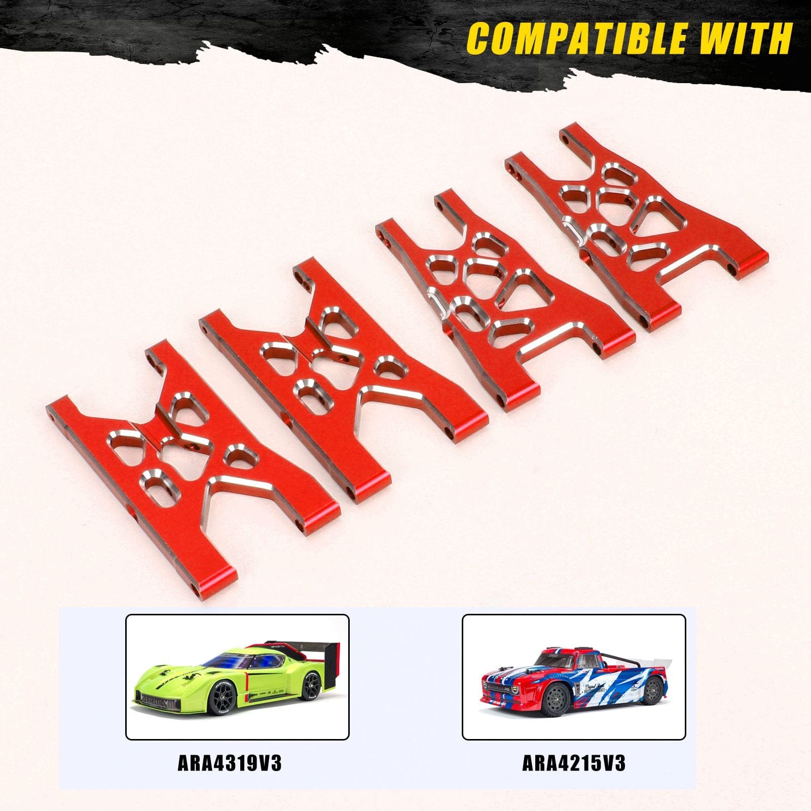 RCAWD ARRMA 3S RCAWD ARRMA 3s Vendetta Infraction Front Rear Suspension Arm ARA330683
