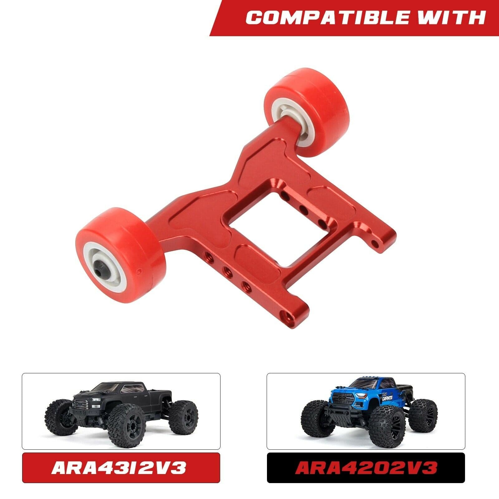 RCAWD ARRMA 3S RCAWD Arrma 3s Wheelie Bar Set AR320403 for Big rock Granite Typhon