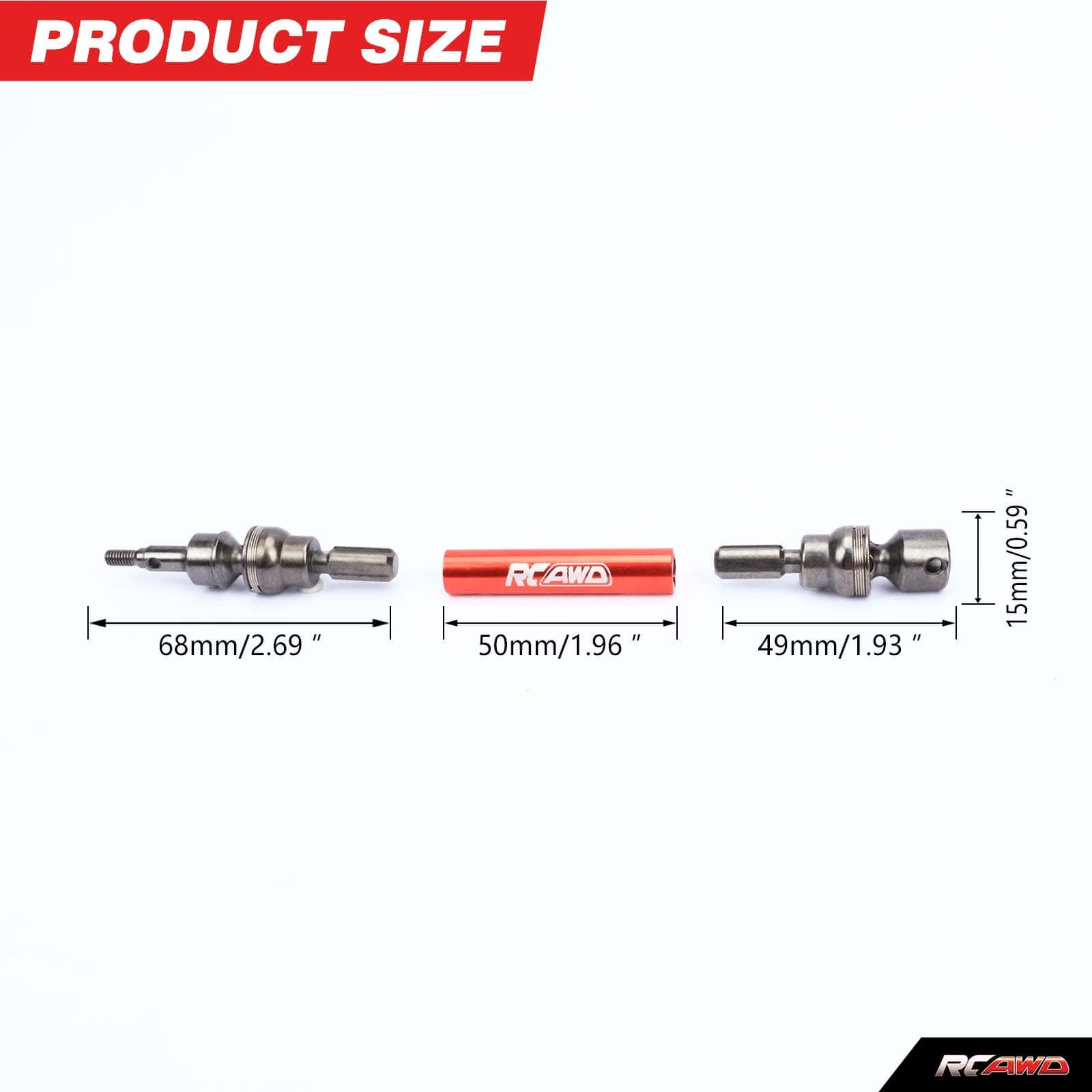 RCAWD ARRMA 3S RCAWD Arrma New Big Rock 3S CV Drive Shaft ARA4312V3 ARAC4043