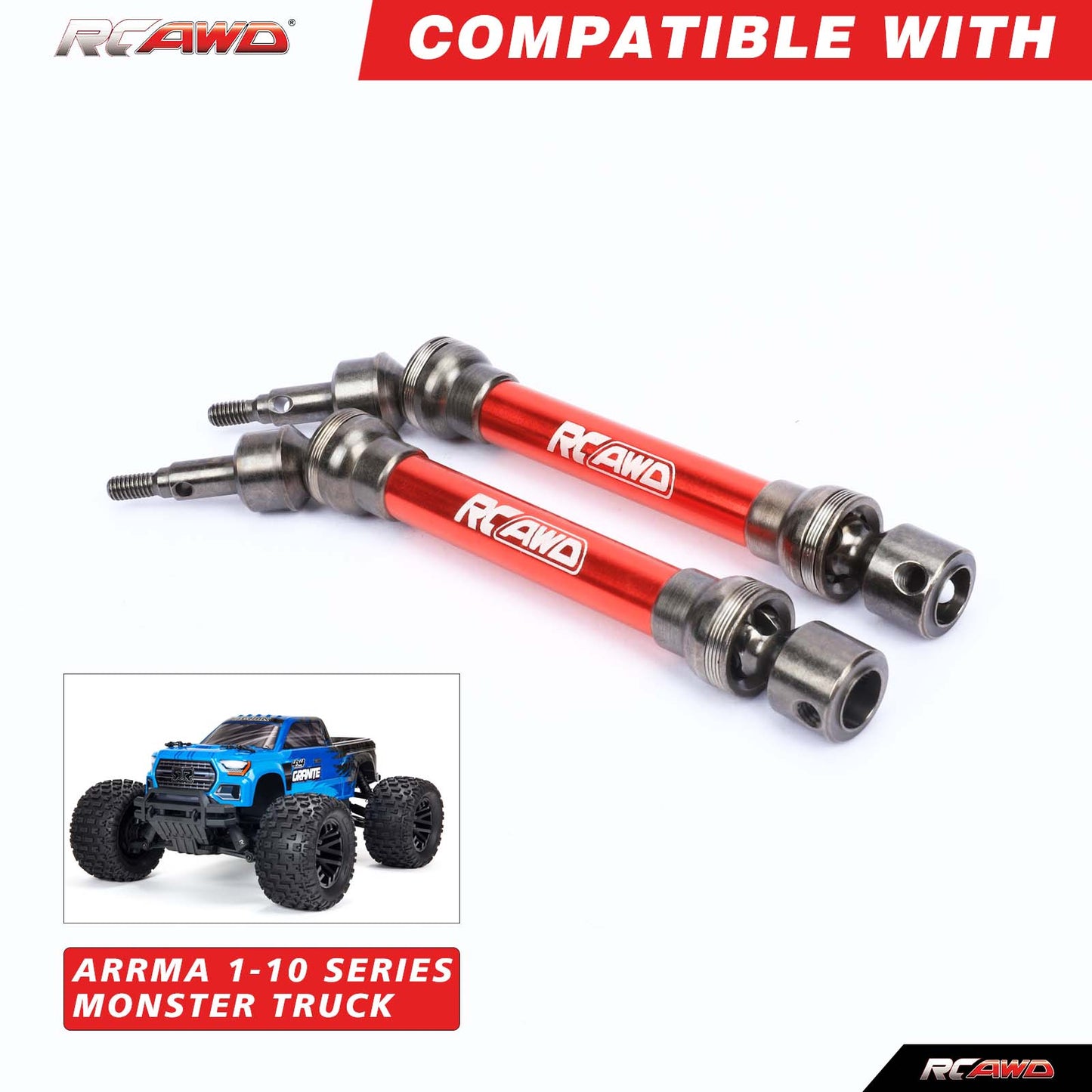 RCAWD ARRMA 3S RCAWD Arrma New Big Rock 3S CV Drive Shaft ARA4312V3 ARAC4043