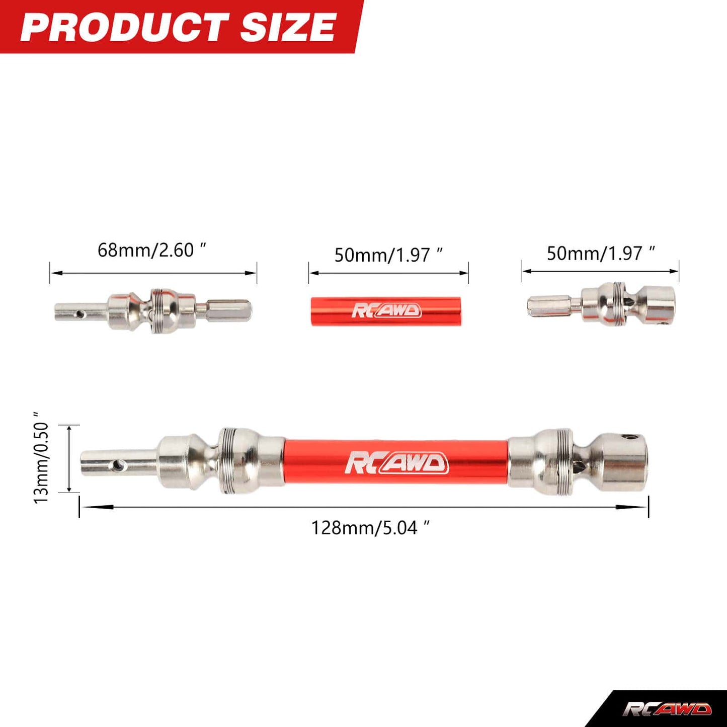 RCAWD ARRMA 3S RCAWD Arrma Typhon 3S CVDs Drive Shaft ARA310905