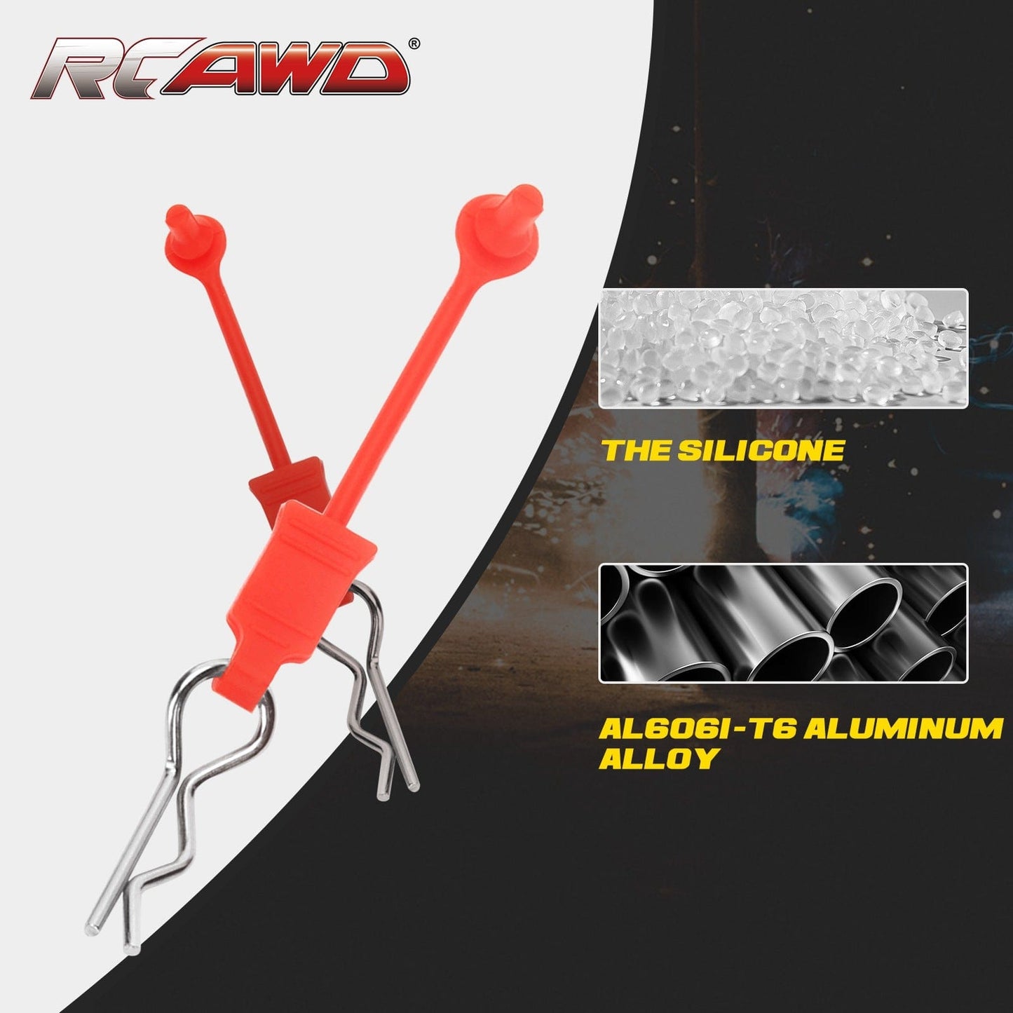 RCAWD ARRMA 3S RCAWD Losi Upgrades RC Body Clip Leash for Tenacity Lasernut
