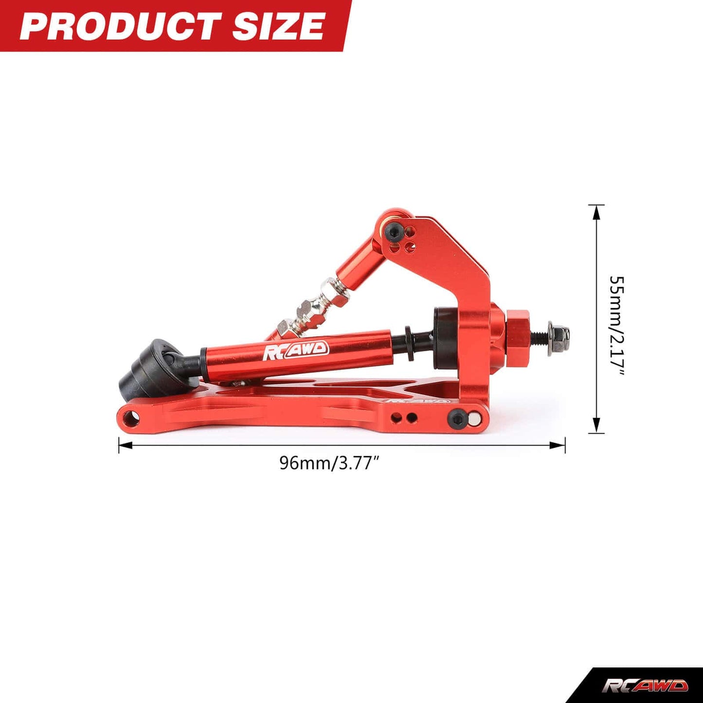 RCAWD ARRMA 3S RCAWD Steel Front Rear Suspension Arms with Tie Rod Steering Link Linkage For Arrma 1/10 1/8 3S Upgrade Parts