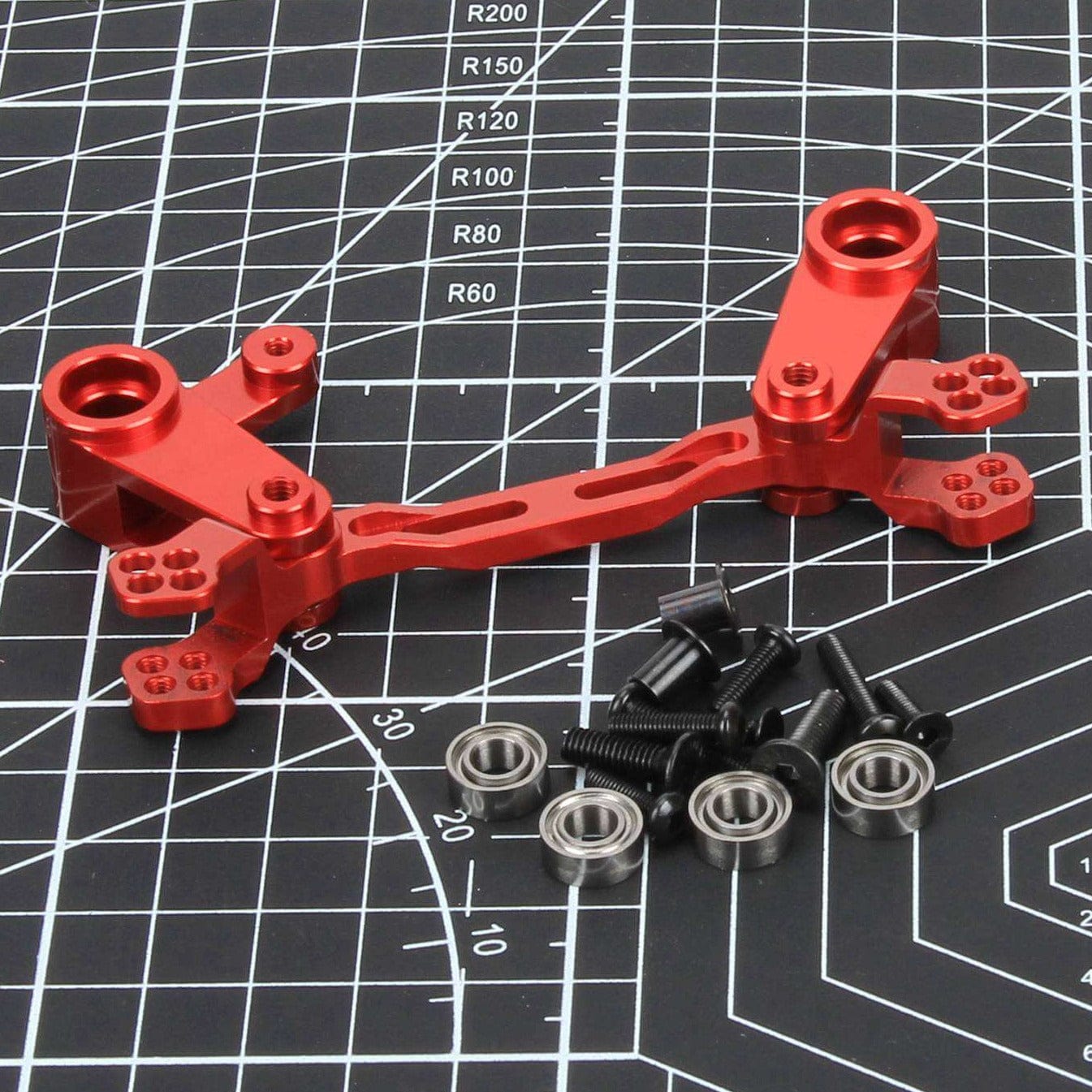 RCAWD ARRMA 3S Red RCAWD Arrma 3S Steering Set for Typhon Vorteks Granite