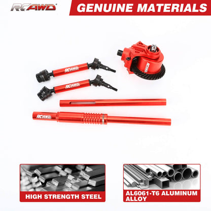 RCAWD ARRMA 3S Red RCAWD ARRMA 3s Upgrades 2WD to 4WD Full Aluminum Differential Set for Grannite Senton Big Rock