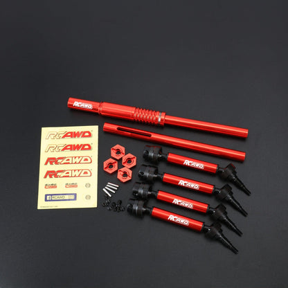 RCAWD ARRMA 3S Red RCAWD Arrma 3S Upgrades Center Driveshaft & Composite F/R Slider Driveshaft Set for Granite VORTEKS