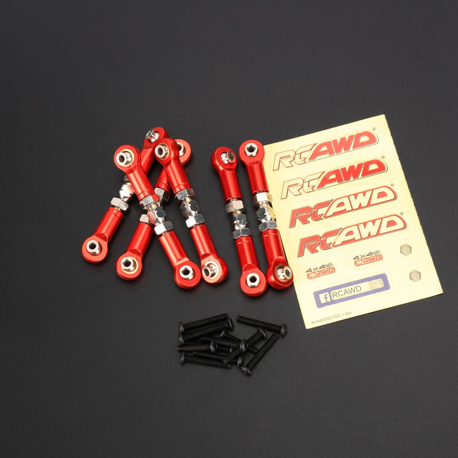 RCAWD ARRMA 3S Red RCAWD Arrma 3S  Vorteks Senton Granite Upgrades Thickened Assembled Turnbuckles Link Set