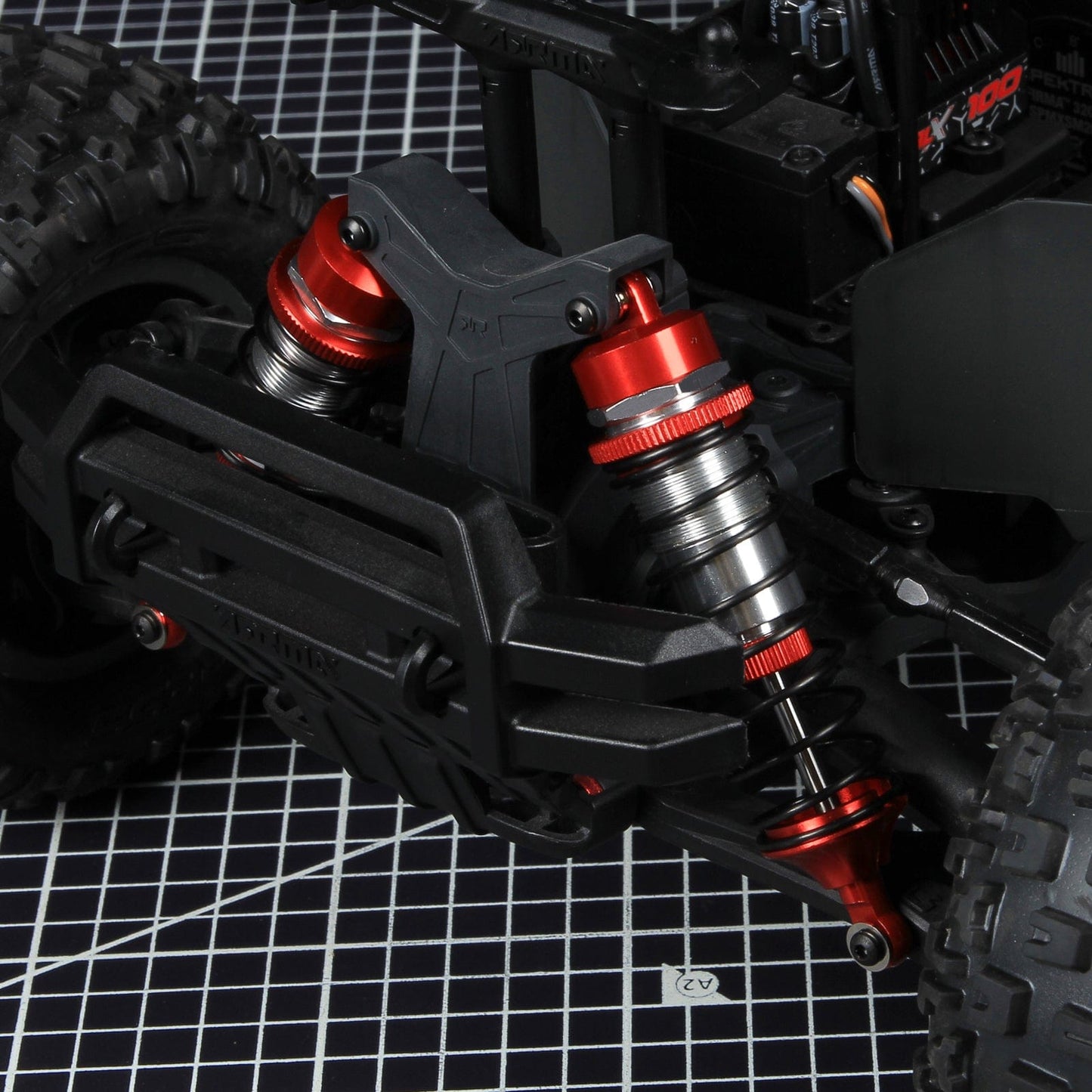 RCAWD ARRMA 3S Red RCAWD Arrma Big Bore Shocks for Senton Granite BigRock Typhon 3S BLX Mega Metal