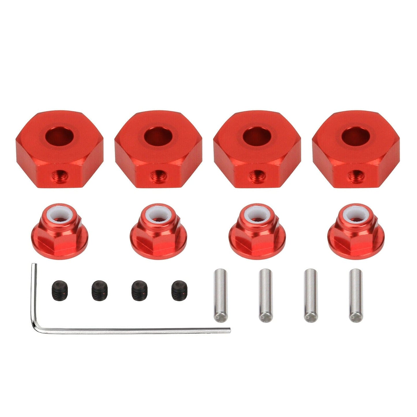 RCAWD ARRMA 3S Red RCAWD Arrma Vorteks Senton 3S upgrade 12mm hex hub m4 lock nut