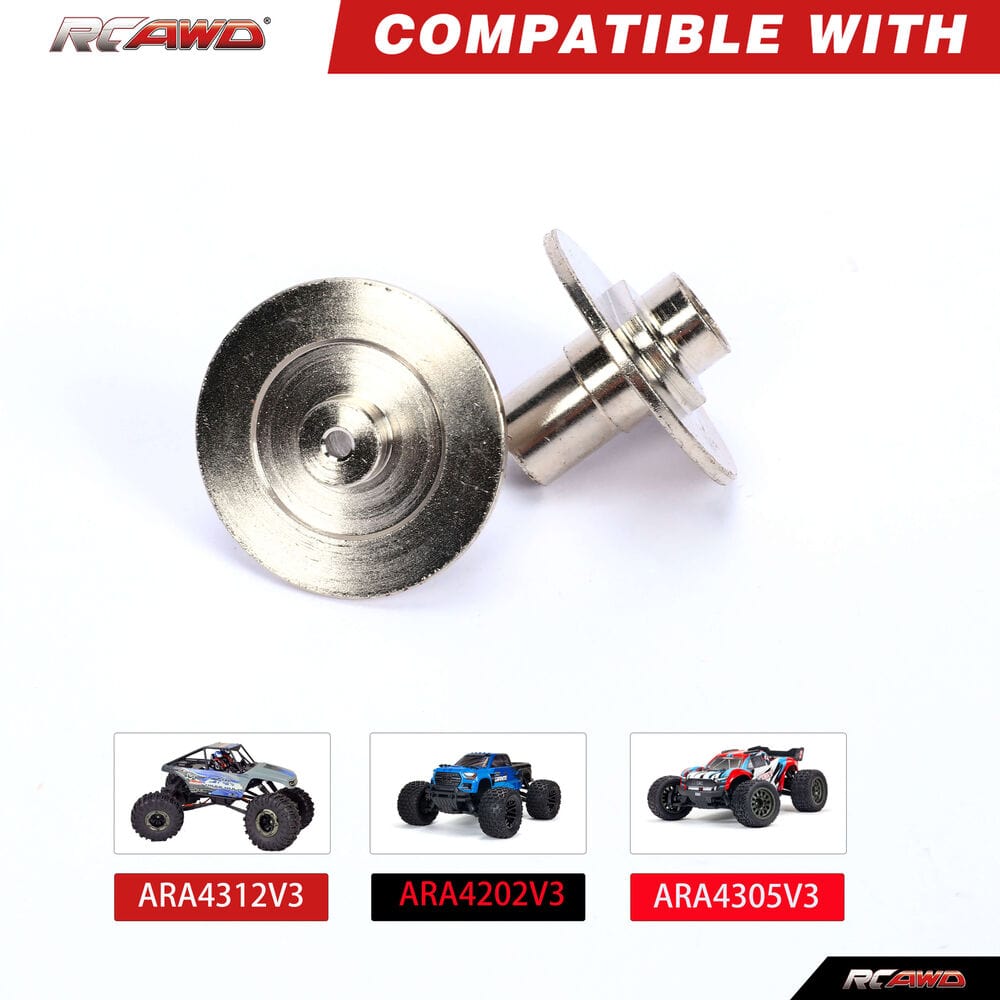 RCAWD ARRMA 3S silver RCAWD arrma upgrades parts 3s & 4s & mega super heavy duty slipper plate hub set ARA310946S