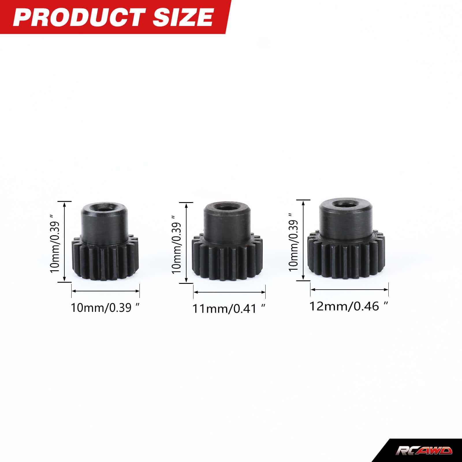 RCAWD ARRMA 3s Upgrades 15T 17T 20T 3pcs Pinion Gear for Grannite Senton Big Rock - RCAWD