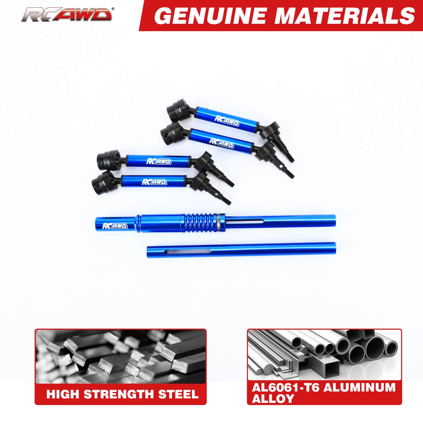 RCAWD Arrma 3S Upgrades Center Driveshaft & Composite F/R Slider Driveshaft Set for Granite VORTEKS - RCAWD