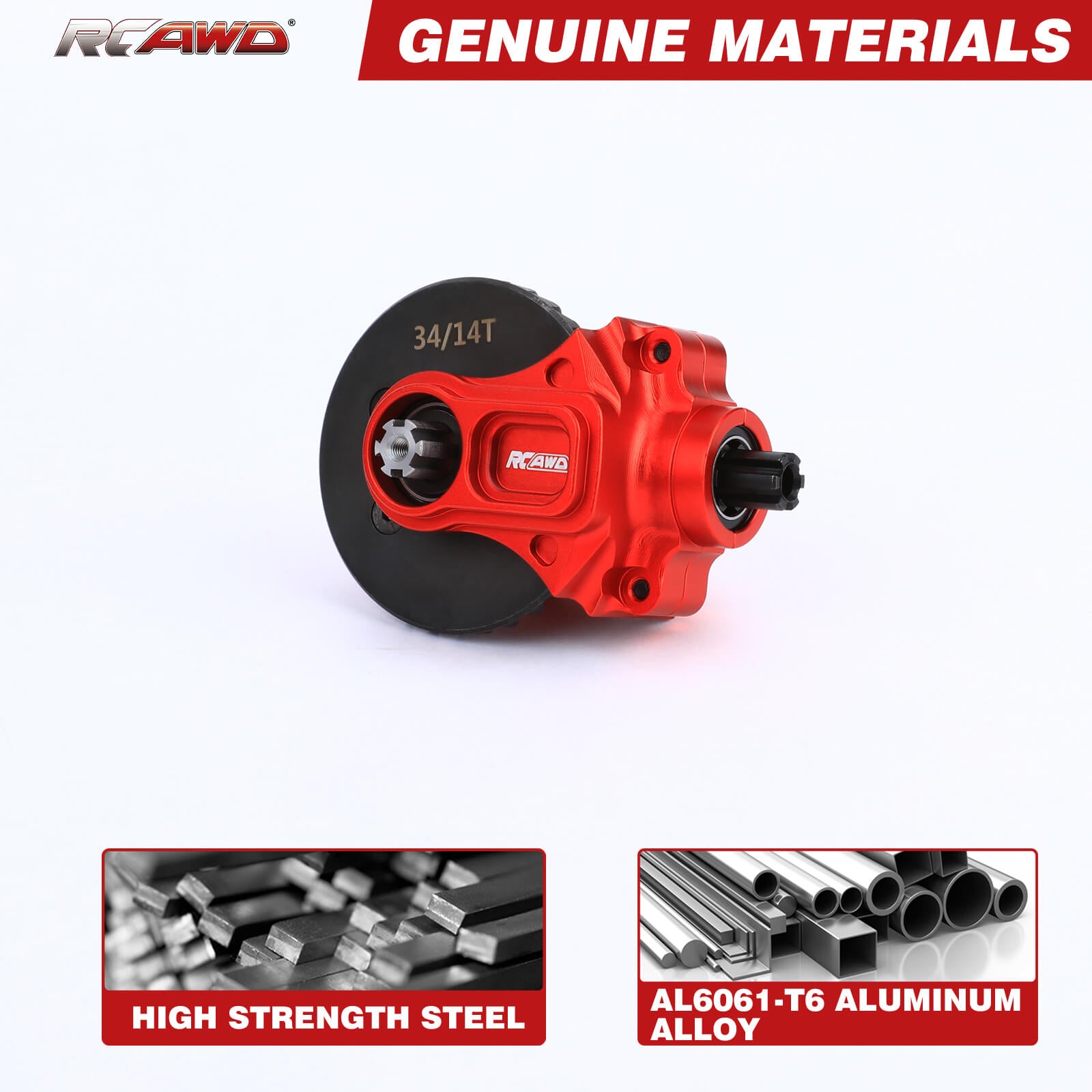 RCAWD ARRMA 3s Upgrades Metal Gear Transmission Module Set（34T 14T） - RCAWD