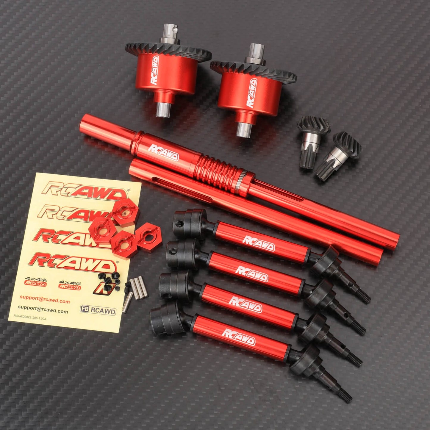 RCAWD ARRMA 3S Without Boost Box Set RCAWD Arrma 3S 34T 13T Front Rear Metal Diff Transmission Set with Drive Shaft